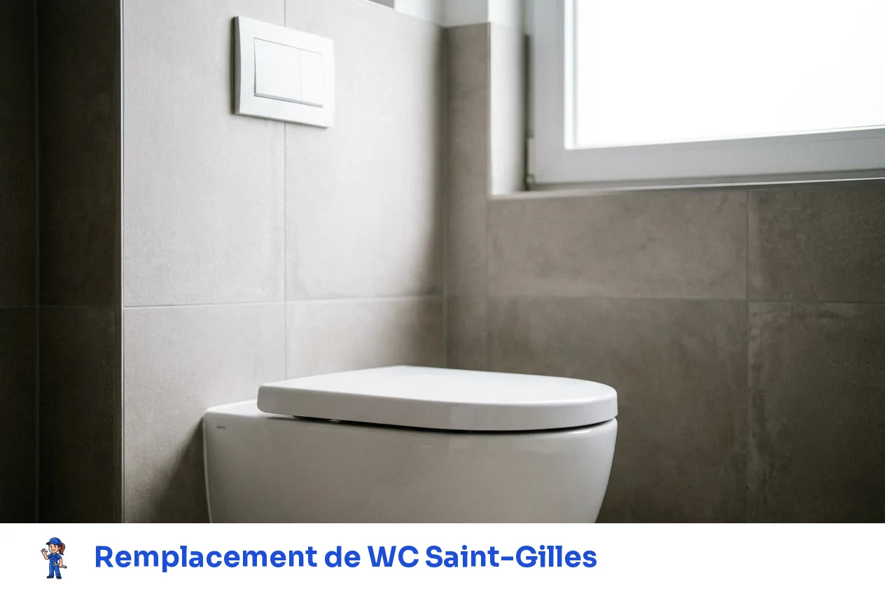 Remplacement de WC à Saint-Gilles