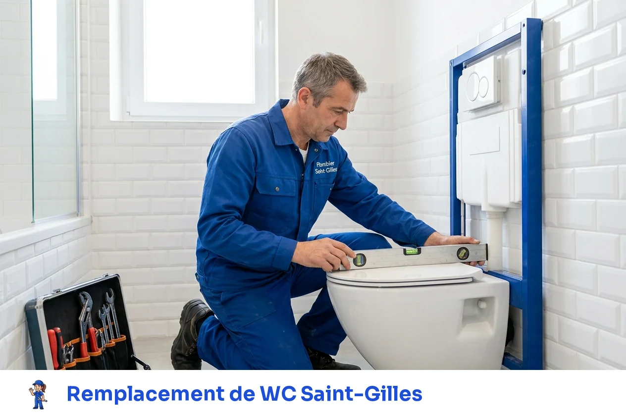Remplacement de WC à Saint-Gilles